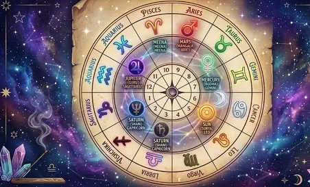 All the planets signifies in a wheel